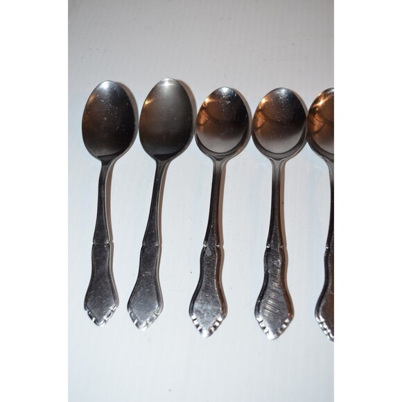 Vtg 5 Pc Lot Stanley Roberts MAJESTY Stainless Rogers soup spoon 7" Flatware - Picture 4 of 13